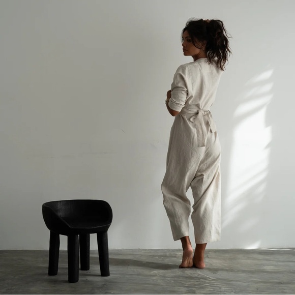 IRIS - NATURAL LINEN JUMPSUIT Avy and Co - Picture 5 of 7